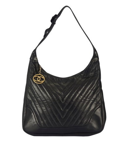 Chanel Large Vintage Chevron Hobo, front view